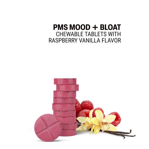 500mg PMS Mood + Bloat Tablets - Raspberry Vanilla - Mood Tablets - Thumbnail 4