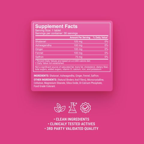 500mg PMS Mood + Bloat Tablets - Raspberry Vanilla - Mood Tablets - Thumbnail 9