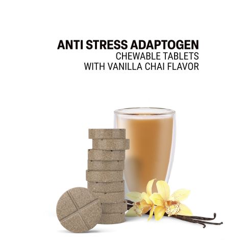 500mg Anti-Stress Tablets - Cardamon Vanilla Chai - Mood Tablets - Thumbnail 4