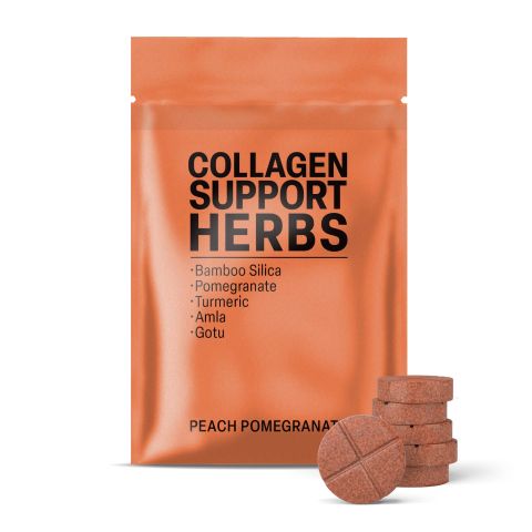 500mg Collagen Support Herbs Tablets - Peach Pomegranate - Mood Tablets - Thumbnail 2