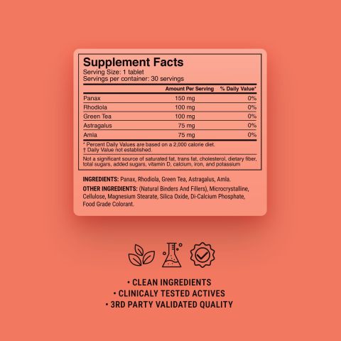 500mg Natural Energy Boost Tablets - Citrus Ginger - Mood Tablets - Thumbnail 9