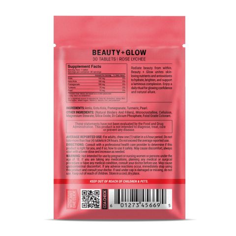 500mg Beauty + Glow Tablets - Rose Lychee - Mood Tablets - Thumbnail 8