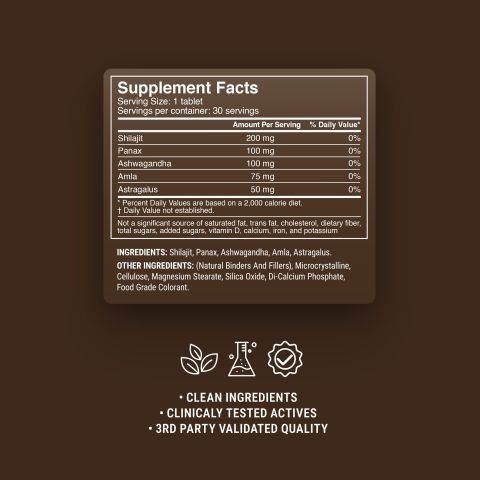 500mg Shilajit Mineral Energy Tablets - Dark Chocolate Mint - Mood Tablets - Thumbnail 9