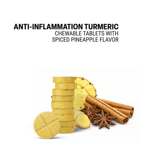 500mg Anti-Inflammation Turmeric Tablets - Spiced Pineapple - Mood Tablets - Thumbnail 4