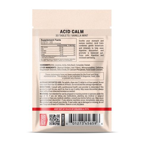 500mg Acid Calm Tablets - Vanilla Mint - Mood Tablets - Thumbnail 8