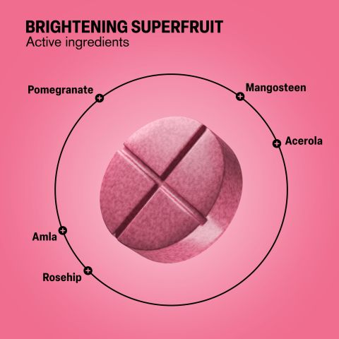 500mg Skin Brightening SuperFruit Tablets - Pink Lemonade - Mood Tablets - Thumbnail 5