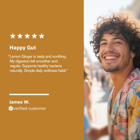 500mg Daily Prebiotic Tablets - Lemon Ginger - Mood Tablets - Thumbnail 7