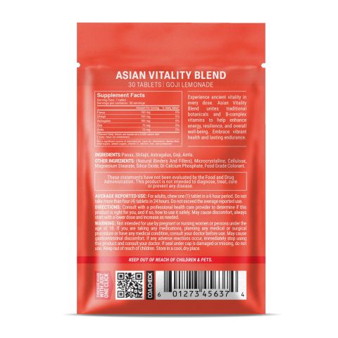 500mg Asian Vitality Blend Tablets - Goji Lemonade - Mood Tablets - Thumbnail 8