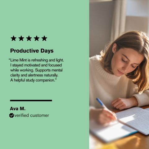 500mg Study Work Productivity Tablets - Lime Mint - Mood Tablets - Thumbnail 7