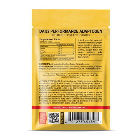 500mg Daily Performance Adaptogen Tablets - Pineapple Ginger - Mood Tablets - Thumbnail 8