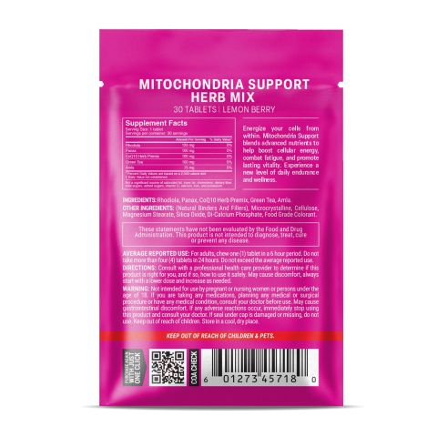500mg Mitochondria Support Herb Mix Tablets - Lemon Berry - Mood Tablets - Thumbnail 8