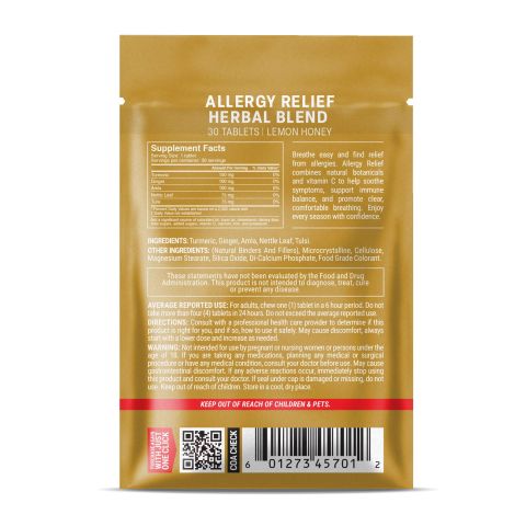 500mg Allergy Relief Tablets - Lemon Honey - Mood Tablets - Thumbnail 8