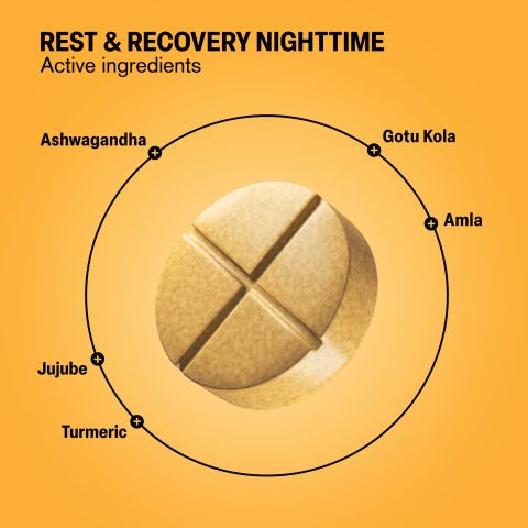 500mg Rest & Recovery Nighttime Tablets - Golden Milk - Mood Tablets - Thumbnail 5