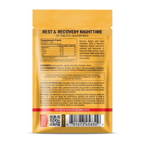 500mg Rest & Recovery Nighttime Tablets - Golden Milk - Mood Tablets - Thumbnail 8