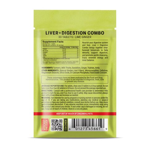 500mg Liver + Digestion Combo Tablets - Lime Ginger - Mood Tablets - Thumbnail 8