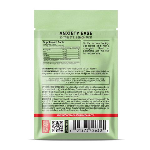 500mg Anxiety Ease Tablets - Lemon Mint - Mood Tablets - Thumbnail 8