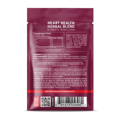 500mg Heart Health Herbal Blend Tablets - Berry Citrus - Mood Tablets - Thumbnail 8
