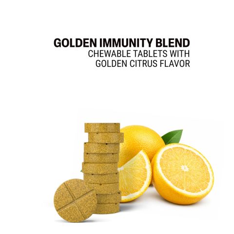 500mg Asian Golden Immunity Blend Tablets - Golden Citrus - Mood Tablets - Thumbnail 4