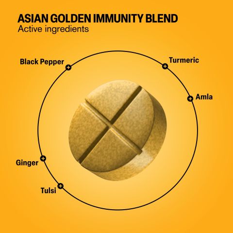 500mg Asian Golden Immunity Blend Tablets - Golden Citrus - Mood Tablets - Thumbnail 5
