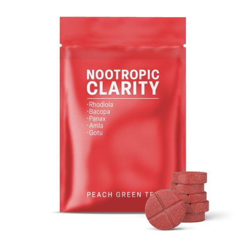 500mg Nootropic Clarity Tablets - Peach Green Tea - Mood Tablets - Thumbnail 2