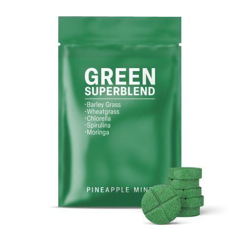 500mg Green Superblend Tablets - Pineapple Mint - Mood Tablets - Thumbnail 2