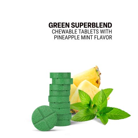 500mg Green Superblend Tablets - Pineapple Mint - Mood Tablets - Thumbnail 4