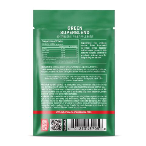 500mg Green Superblend Tablets - Pineapple Mint - Mood Tablets - Thumbnail 8