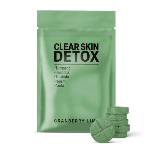 500mg Clear Skin Detox Tablets - Cranberry Lime - Mood Tablets - Thumbnail 2