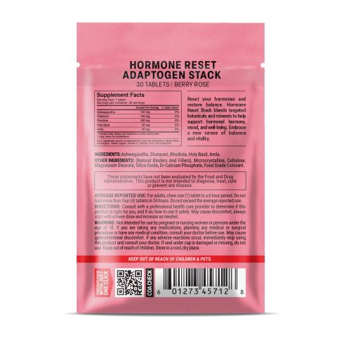 500mg Hormone Reset Stack Tablets - Berry Rose - Mood Tablets - Thumbnail 8