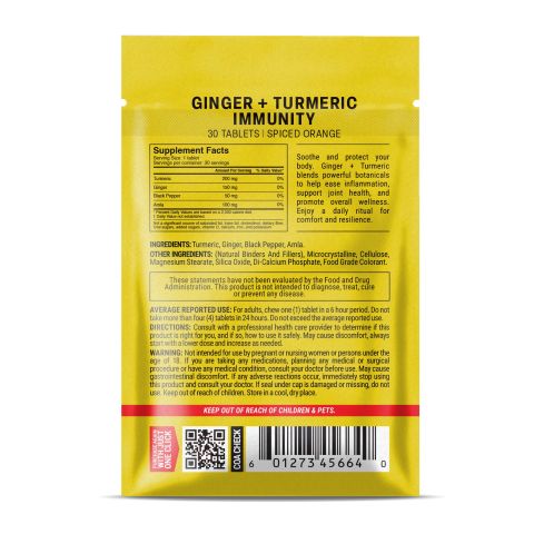 500mg Ginger + Turmeric Tablets - Spiced Orange - Mood Tablets - Thumbnail 8