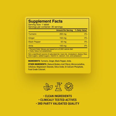 500mg Ginger + Turmeric Tablets - Spiced Orange - Mood Tablets - Thumbnail 9