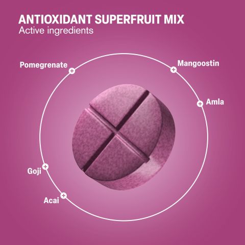 500mg Antioxidant Superfruit Mix Tablets - Berry Pomegranate - Mood Tablets - Thumbnail 5