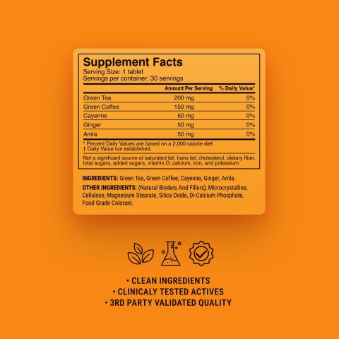 500mg Green Tea Thermogenic Tablets - Lemon Cayenne - Mood Tablets - Thumbnail 9