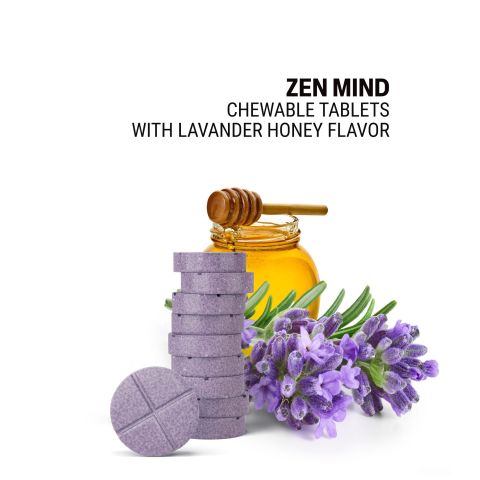 500mg Zen Mind Tablets - Lavender Honey - Mood Tablets - Thumbnail 4