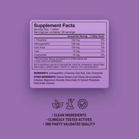 500mg Zen Mind Tablets - Lavender Honey - Mood Tablets - Thumbnail 9