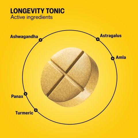 500mg Longevity Tonic Tablets - Honey Ginger - Mood Tablets - Thumbnail 5