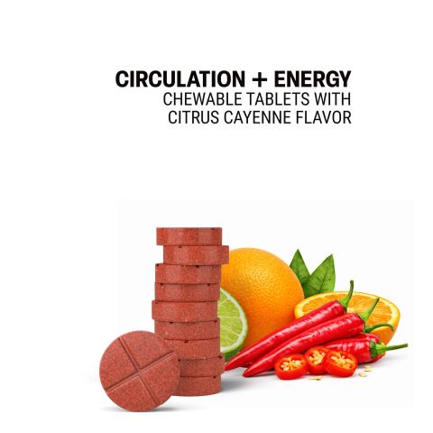 500mg Circulation + Energy Tablets - Citrus Cayenne - Mood Tablets - Thumbnail 4