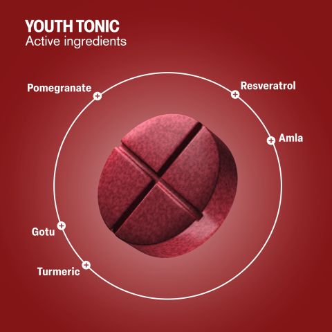 500mg Anti-Aging Youth Tonic Tablets - Black Cherry - Mood Tablets - Thumbnail 5