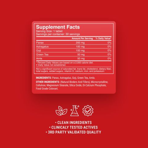 500mg Ginseng Power Tablets - Cherry Pomegranate - Mood Tablets - Thumbnail 9