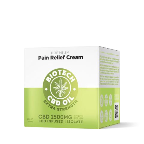 2,500mg CBD Pain Relief Cream - 4oz - Biotech CBD - Thumbnail 2