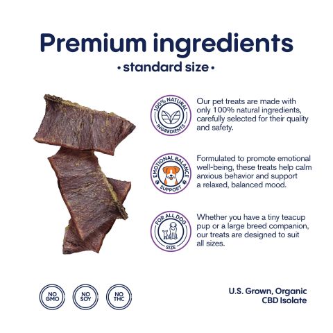 600mg CBD Pet Treats For Dogs - Beef Jerky - MediPets - Thumbnail 4