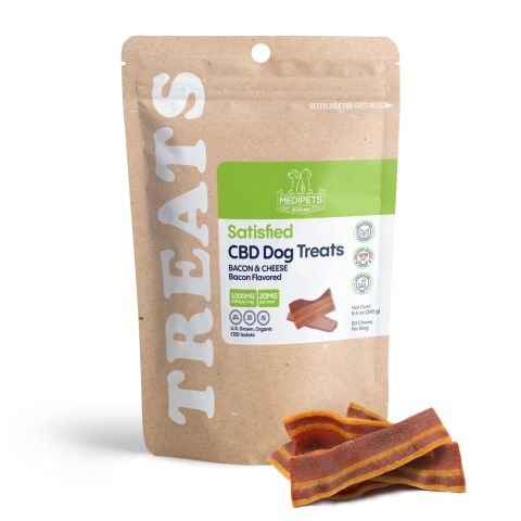 1,000mg CBD Pet Treats For Dogs - Wavy Bacon & Cheese Bites - MediPets - Thumbnail 1