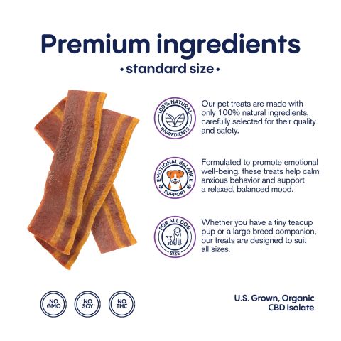 1,000mg CBD Pet Treats For Dogs - Wavy Bacon & Cheese Bites - MediPets - Thumbnail 4