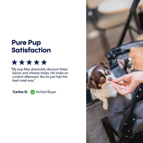 1,000mg CBD Pet Treats For Dogs - Wavy Bacon & Cheese Bites - MediPets - Thumbnail 6