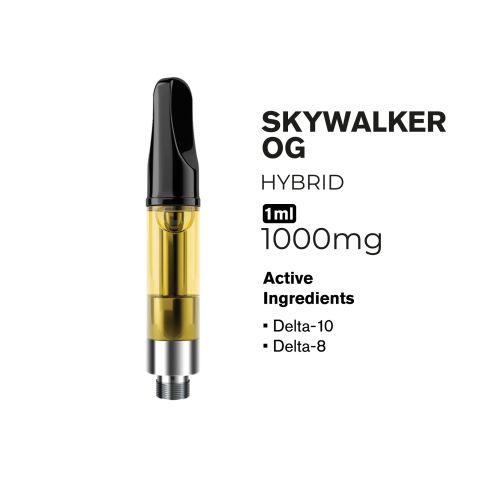 1000mg D10, D8 Vape Cart - Skywalker OG - Sativa - 1ml - Hyper - Thumbnail 2