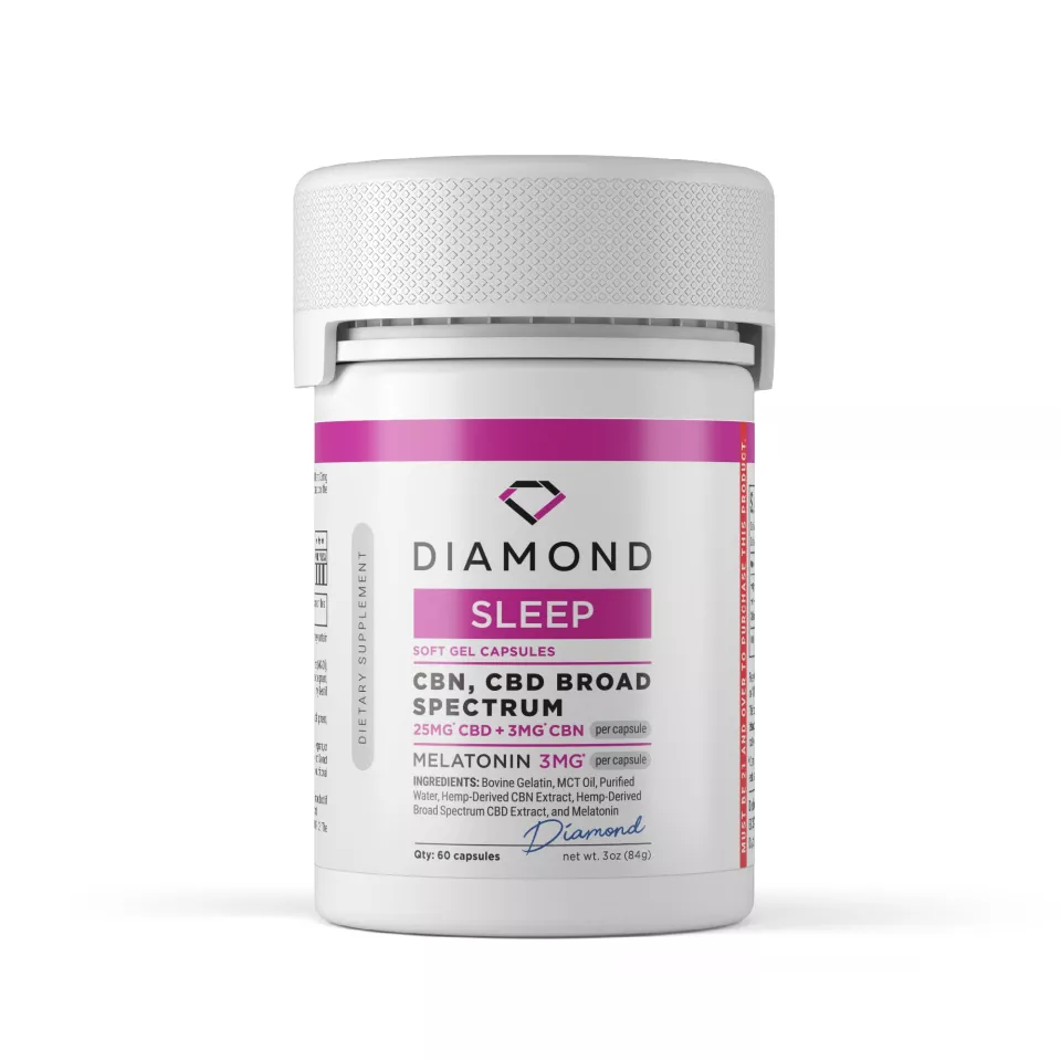 31mg CBN, CBD, Melatonin Capsules - 60ct - Diamond