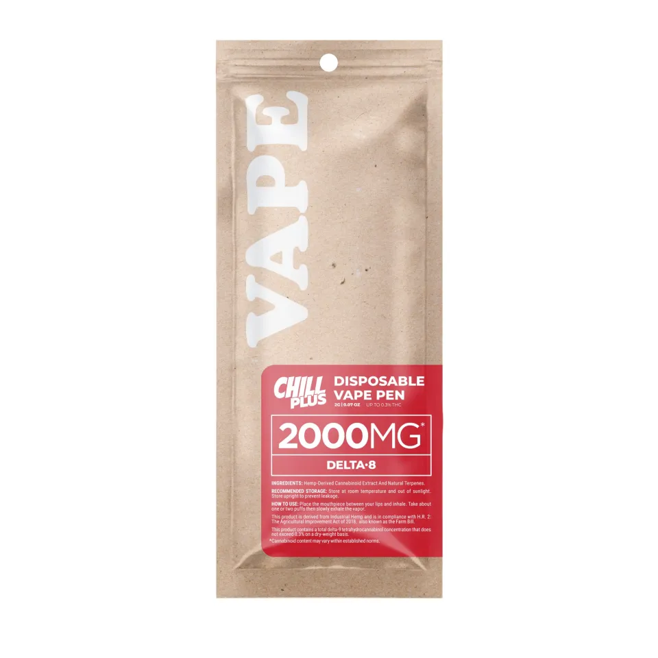 2000mg D8 Vape Pen - Forbidden Fruit - Indica - 2ml - Chill Plus