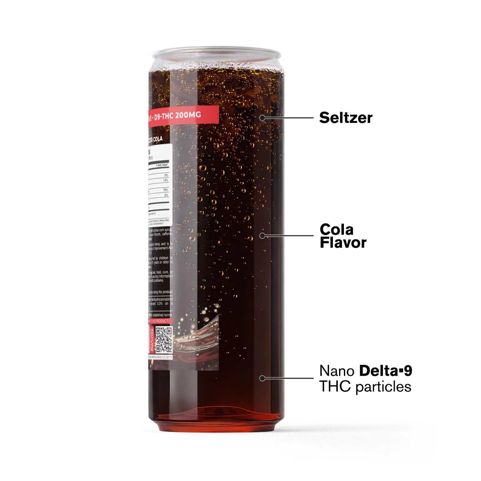 200mg Cola THC Seltzer - D9 Nano - Fresh