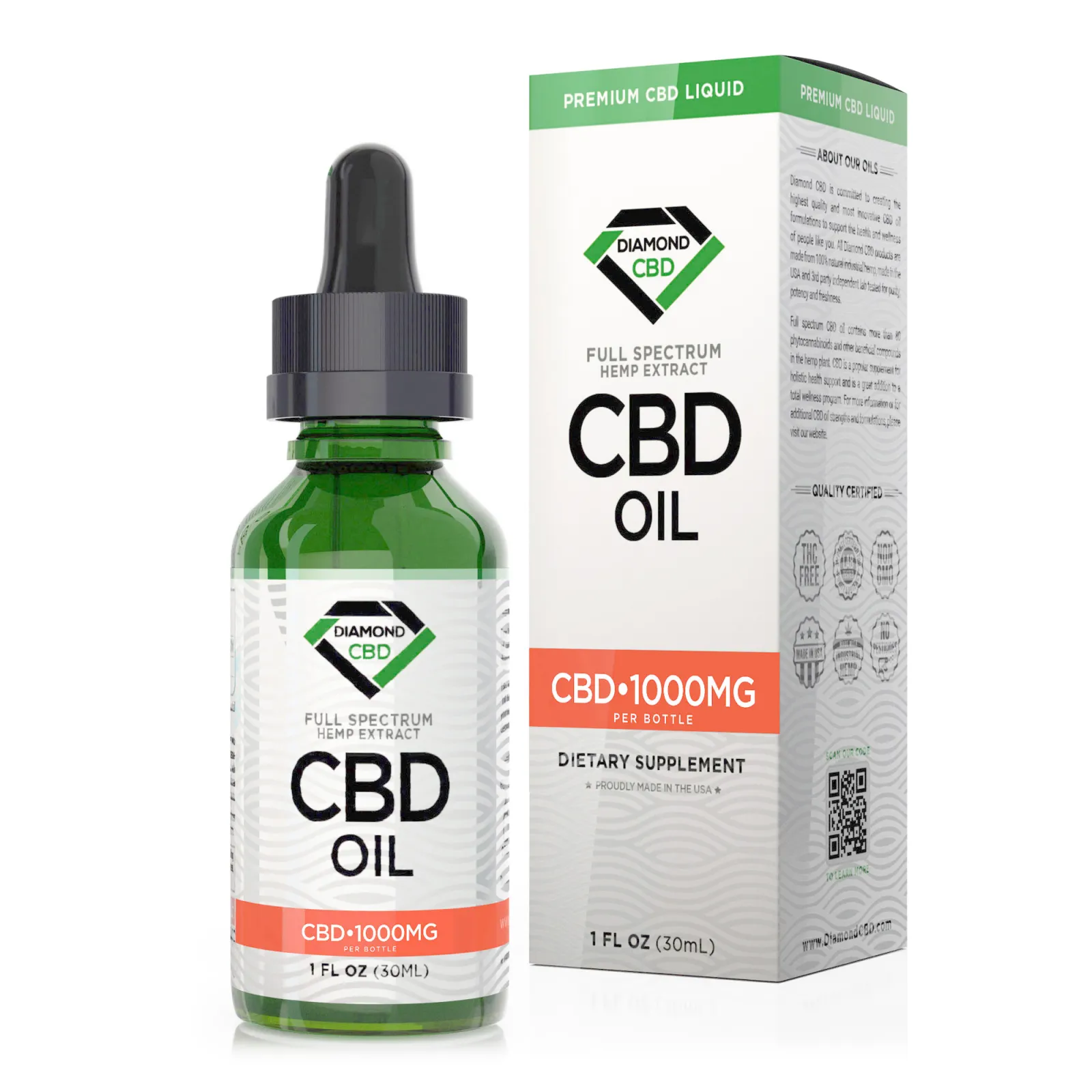 1000mg Full Spectrum CBD Oil - Diamond CBD