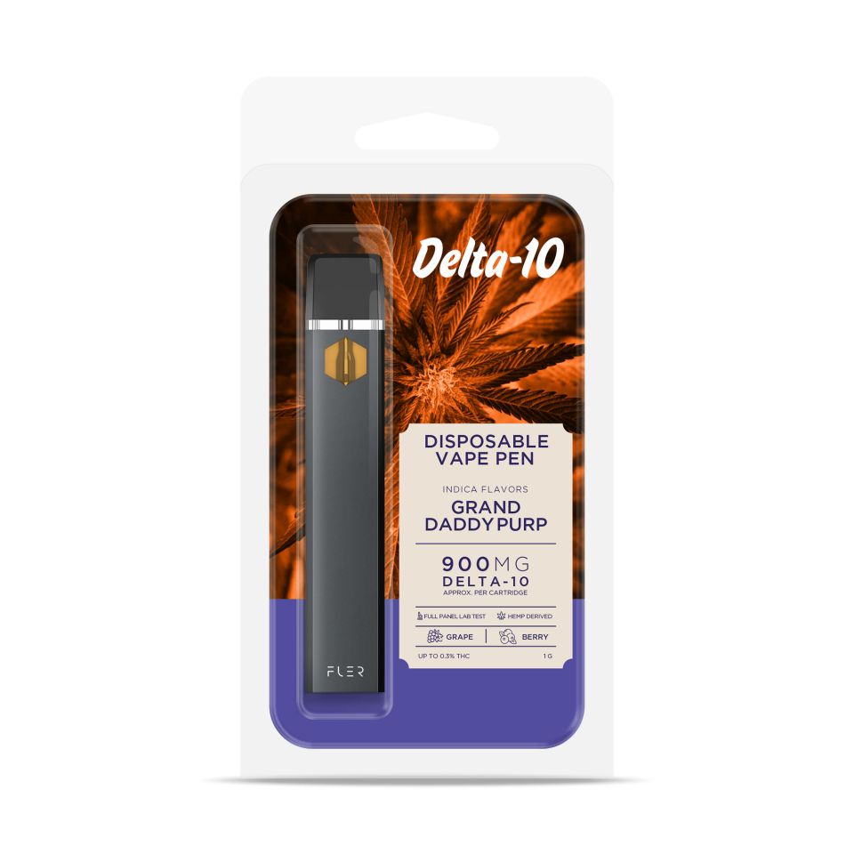 Grand Daddy Purp Vape Pen Delta 10 Disposable Buzz 900mg